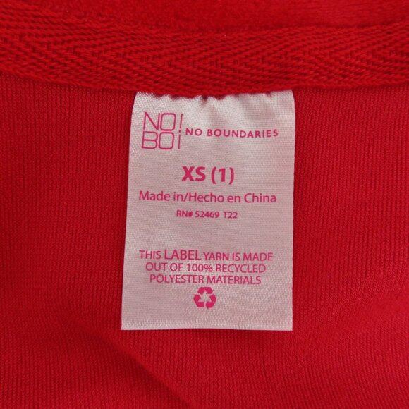 No Boundaries Juniors XS 1 Red Velour Tracksuit Cat Print Christmas Holiday NEW - Picture 10 of 15